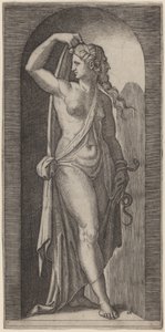 Klugheit von Marcantonio Raimondi after Raphael