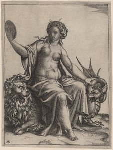 Klugheit von Marcantonio Raimondi possibly after Raphael