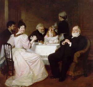 Familientreffen im Haus von Madame Adolphe Brisson von Marcel Andre Baschet