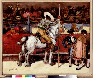 Picador und Matador in der Stierkampfarena