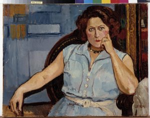 Porträt einer sitzenden Frau