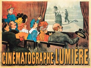 Der begossene Pudel, Plakat zur Werbung für den Cinematographe Lumiere, 1896 von Marcelin Auzolle