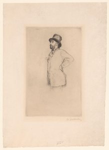 Porträt von Edgar Degas von Marcellin Gilbert Desboutin (signed by artist)
