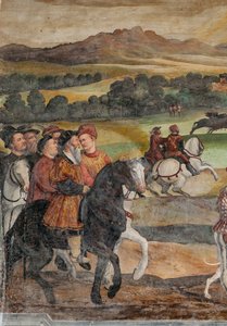 Jagdszene (Detail) von Marcello or Romani Girolamo (Romanino) (c.1485 c.1566) (attr.to) Fogolino