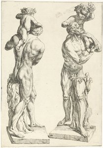 Silenus mit dem jungen Bacchus von Marcellus Laroon (I)