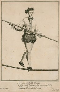 Bartholomew Fair, London: Die berühmte niederländische Frau im Jahr 1687 von Marcellus the Elder Laroon