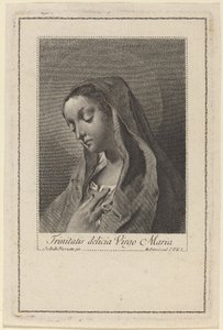 Trinitatis delicia Virgo Maria von Marco Alvise Pitteri after Giovanni Battista Piazzetta