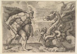 Herkules und die Hydra von Lerna von Marco Angolo del Moro