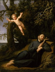 St. Franz von Sales (1567-1622) in der Wüste, ca. 1700-10 von Marcantonio Franceschini