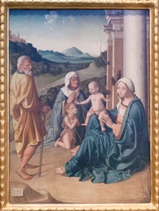 Heilige Familie mit der heiligen Elisabeth und dem jungen Johannes dem Täufer von Marco Palmezzano