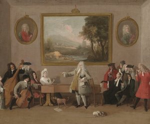 Eine Opernprobe, vor 1771 von Marco Ricci