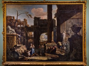 Perspektive mit Ruinen und Figuren von Marco & Sebastiano (1659 1734) Ricci