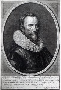 Selbstporträt, graviert von Wenceslaus Hollar, 1644 von Marcus Garret Gheeraerts the Younger