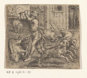 Fabel vom Bauern und seinen Hunden von Marcus Gheeraerts (I)