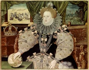 Porträt von Königin Elisabeth I. von England, bekannt als das Armada-Porträt, ca. 1588