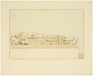 Abbild von Abt Guilliam in der Kathedrale von Bristol