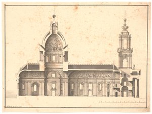Längsschnitt durch dieselbe Kirche