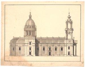 Dieselbe Kirche, von der Seite gesehen