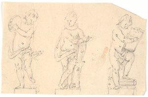 Studienblatt mit drei Putti von Marcus Tuscher