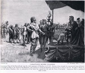 Caractacus vor Claudius, Illustration aus 