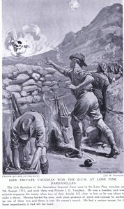 Wie Private Vaughan das DCM in Lone Pine Dardanellen August 1915 gewann