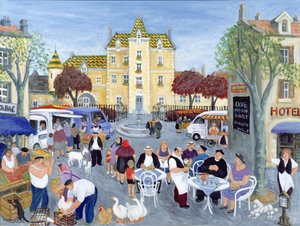 Marktplatz in Burgund von Margaret Loxton