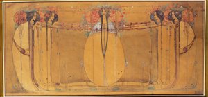 Maikönigin, Cartoon für Paneel für Ingram Street Tearooms, ca. 1900 von Margaret Macdonald