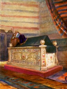 Grab von Saladin, Innenansicht (Farblithografie)