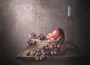 Trauben und Äpfel Stillleben