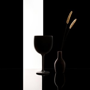 Minimalistisches Schwarz-Weiß Stillleben