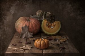 Rustikale Herbst Kürbisse von Margareth Perfoncio