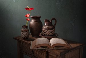 Rustikale Töpferkunst Stillleben
