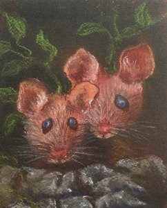 Zwei kleine Mäuse von Margo Starkey