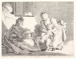 Das Kind und der Bulldogge, 1778 von Marguerite Gerard