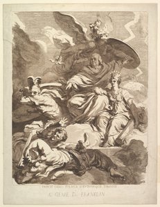 Dem Genie von Franklin, 1779 von Marguerite Gerard