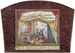 Bühnenbild für die Oper Tristan und Isolde von R. Wagner von Marià Fortuny