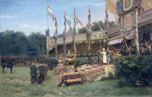 Verleihung des Lombokkreuzes durch Königin Wilhelmina auf dem Malieveld in Den Haag, 6. Juli 1895 von Mari ten Kate