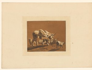 Landschaft mit Vieh von Maria Catharina Prestel