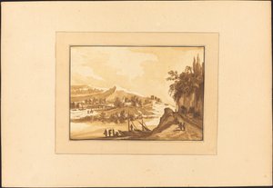 Landschaft mit Fischerbooten von Maria Catharina Prestel after Franz Edmund Weirotter
