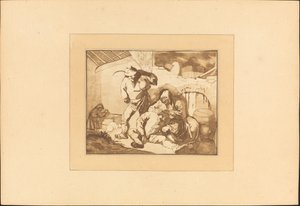 Bauernszene von Maria Catharina Prestel after Isack van Ostade