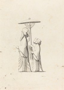 Skulptur in Persepolis, aus Le Bruyns Reisen von Maria Denman after John Flaxman