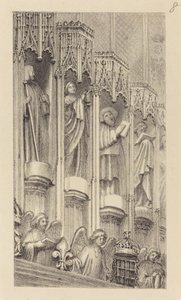 Statuen in der Architektur der Kapelle Heinrichs VII., Westminster Abbey von Maria Denman after John Flaxman