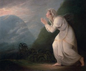 Persische Dame, die die aufgehende Sonne anbetet, 1784