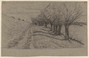 Deich mit einer Reihe von Weiden von Maria Johanna Goemans
