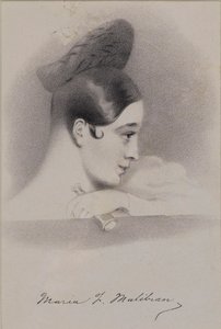 Selbstporträt, frühe 1830er Jahre von Maria Malibran Garcia