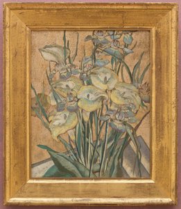 Schwertlilien und Calla-Lilien