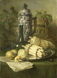 Stillleben mit Steingutkanne