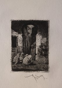 Tanger, sitzende Araber von Mariano Fortuny y Carbó
