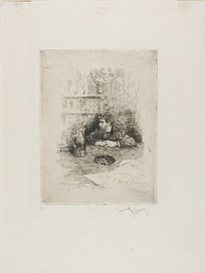 Porträt von Eduardo Zamacois, spanischer Maler von Mariano Fortuny y Marsal