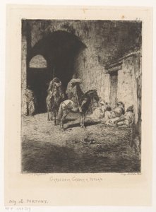 Bewacher der Kasbah in Tétouan von Mariano José María Bernardo Fortuny y Carbó